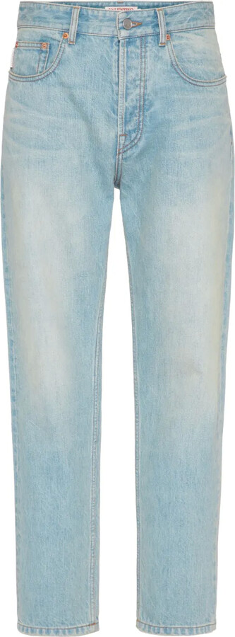 Valentino Garavani VLogo Signature embossed tapered jeans