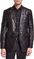 Thumbnail for your product : Etro Palm-Print Jacquard Silk Evening Jacket, Black