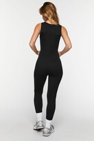 Thumbnail for your product : Forever 21 Women's Seamless Plunging Sleeveless Jumpsuit in Black, S/M