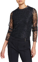 Thumbnail for your product : Brunello Cucinelli Crewneck Lace Top