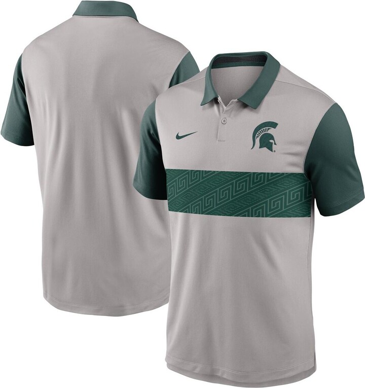 Nike Men's Gray/Green Michigan State Spartans Vapor Performance Polo Shirt - Gray Green
