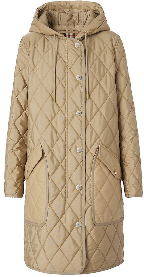 Burberry Roxby Archive Quilted Logo Coat - ShopStyle