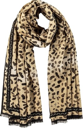 24” Custom Made Leopard Print Silk Scarf Pillow