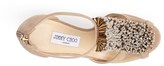 Thumbnail for your product : Jimmy Choo 'Feline' Crystal & Suede Sandal (Women)