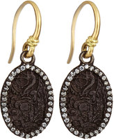 Thumbnail for your product : Armenta Old World Carved Oval Earrings with Diamonds