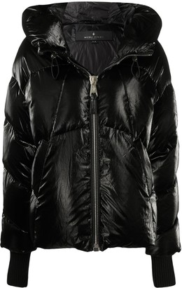 women's glossy puffer coat