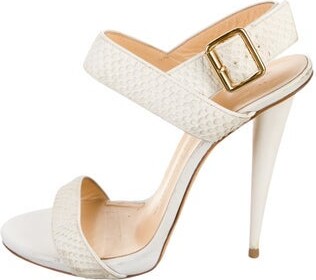 Giuseppe Zanotti Embossed Leather Slingback Sandals