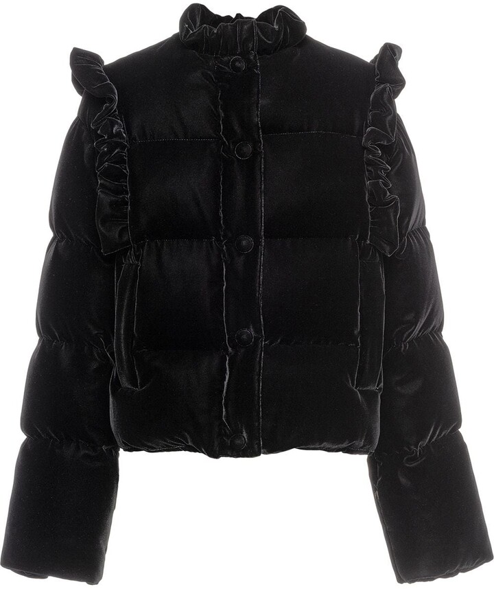 black velvet down jacket