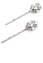 Thumbnail for your product : Ben-Amun Crystal Peacock Bobby Pin Set of 2