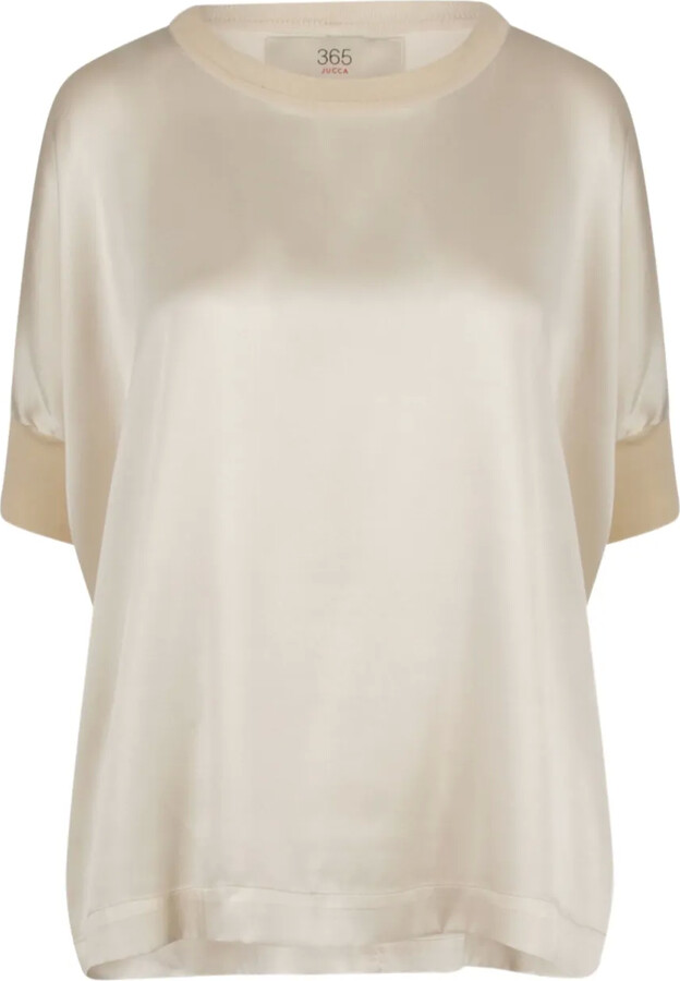 Jucca Cotton-Blend Short-Sleeved Blouse