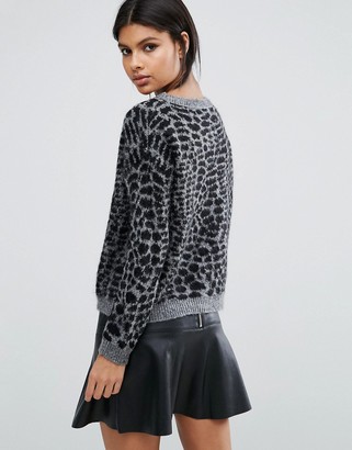 Sisley Sweater In Animal Texture