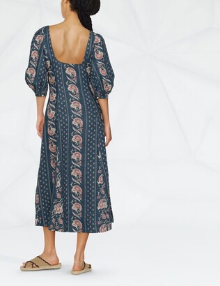 Polo Ralph Lauren Paisley-Print Linen Midi Dress