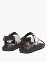 Thumbnail for your product : Christopher Kane Moulded-sole Metallic-leather Sandals - Silver