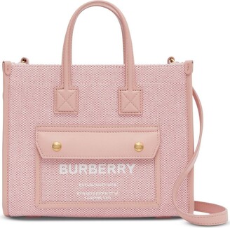 The link leather mini bag Burberry Pink in Leather - 17546105