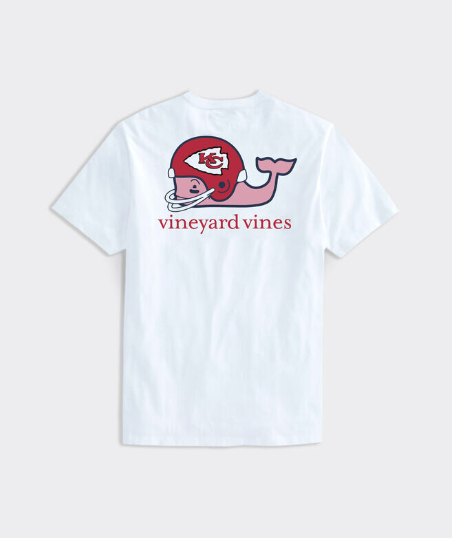 Vineyard Vines Kansas City Chiefs Helmet Whale ShortSleeve Pocket Tee