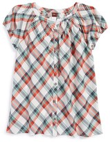 Thumbnail for your product : Tea Collection 'Harbor' Plaid Top (Toddler Girls, Little Girls & Big Girls)