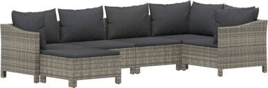 Red Barrel Studio Rattan Wicker 6 - Person Seating Group with Cushions