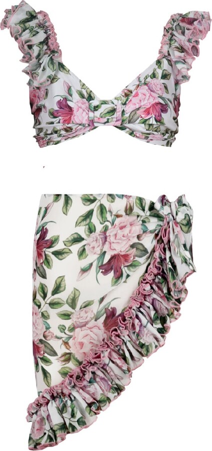 Nur Karaata White Calla Lily Rose Set