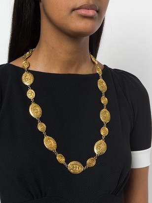 CHANEL Pre-Owned 1990 CC-Medallion Chain Necklace - Gold for Women