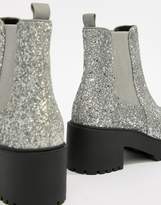 Thumbnail for your product : ASOS Design DESIGN Revival chunky chelsea boots in glitter