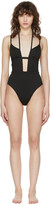 Thumbnail for your product : Fleur Du Mal Black Strappy Keyhole One-Piece Swimsuit