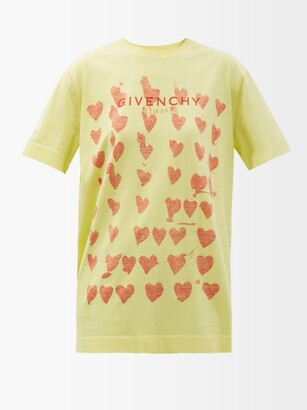 Buy Givenchy X Josh Smith Printed Cotton T-shirt M - Yellow At 39% Off