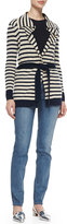 Thumbnail for your product : Tory Burch Vaile Striped Cashmere Cardigan