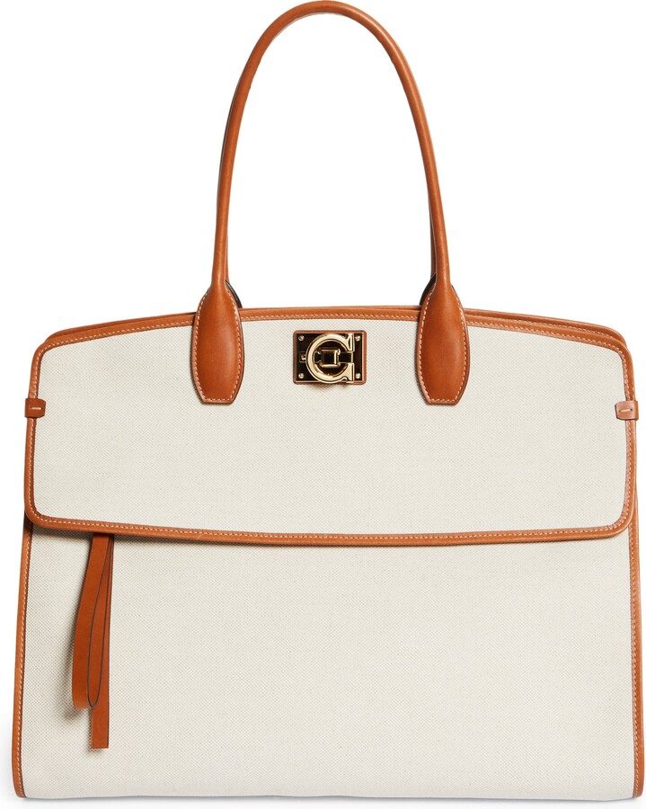 Ferragamo The Studio Soft Canvas Top Handle Bag ShopStyle
