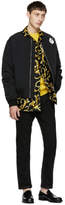 Thumbnail for your product : Versace Underwear Black and Gold Printed Pyjama Shirt
