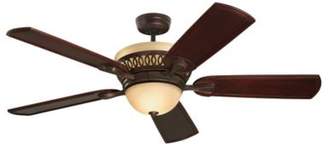 Emerson Braddock 54-Inch 6-Light Ceiling Fan in Venetian Bronze/Dark Mahogany with Remote Control