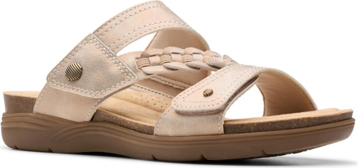 Clarks Women's April Raelyn Slip On Flat Sandals
