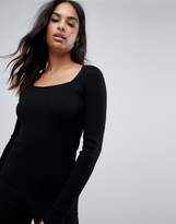 Thumbnail for your product : ASOS Ribbed Jumper With Square Neck