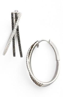 Bony Levy Women's Bony Levy 3-Row Crossover Diamond Hoop Earrings (Limited Edition Exclusive)