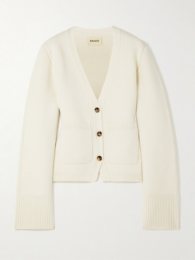 KHAITE Scarlet Cashmere Cardigan - Off-white