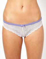 Thumbnail for your product : ASOS Boudoir Geo Lace Contrast Lace Thong
