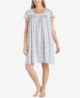 Thumbnail for your product : Eileen West Plus Size Printed Cotton Knit Nightgown
