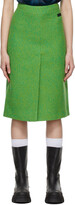 Thumbnail for your product : Ganni Green Recycled Wool Midi Skirt