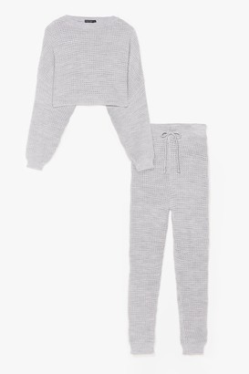 grey cropped joggers