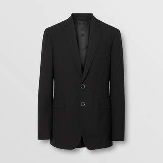 Burberry Slim Fit Press-stud Tumbled Wool Tailored Jacket
