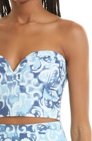 Thumbnail for your product : Alexis Isola Strapless Linen Blend Crop Top
