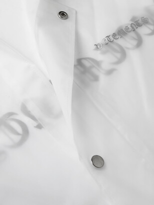 Vetements Logo-Print Rubber Raincoat - Men - Neutrals
