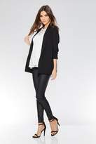 Thumbnail for your product : Quiz Black Lapel Ruched Sleeve Jacket