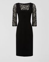 Thumbnail for your product : Jaeger Lace and Crepe Dress