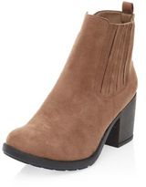 Thumbnail for your product : New Look Light Brown Block Heel Chelsea Boots
