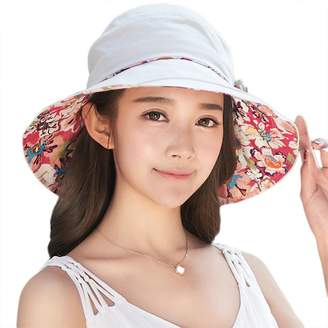 Siggi Womens Summer Bucket Boonie UPF 50+ Wide Brim Sun Hat Cord Cap Beach Accessories Beige