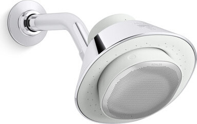 Moxie 2.5 GPM Shower Head with Waterproof Speaker Featuring Bluetooth Wireless Technology and sound by Harman Kardon
