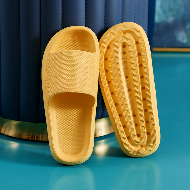 None Men Women Indoor Soft EVA Slippers Thick Bottom Couple Summer Home Sandal Anti-Slip Unisex Casual Bathroom Fun Flip Flops