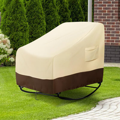 Arlmont & Co. Outdoor Rocking Chair Cover Waterproof Patio Papasan Chair Cover For Rattan Wicker Lounge Chairs - 41\
