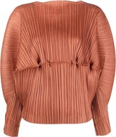 Pleated Long-Sleeved Blouse 