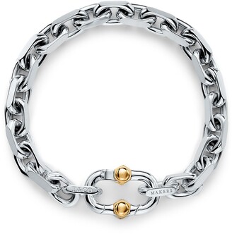 Tiffany & Co. 1837™ Makers wide chain bracelet in sterling silver and 18k gold, large